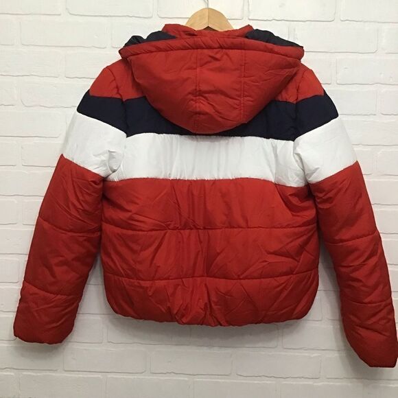 FAHRENHEIT active puffer winter coat jacket in Large red white blue - Picture 4 of 16